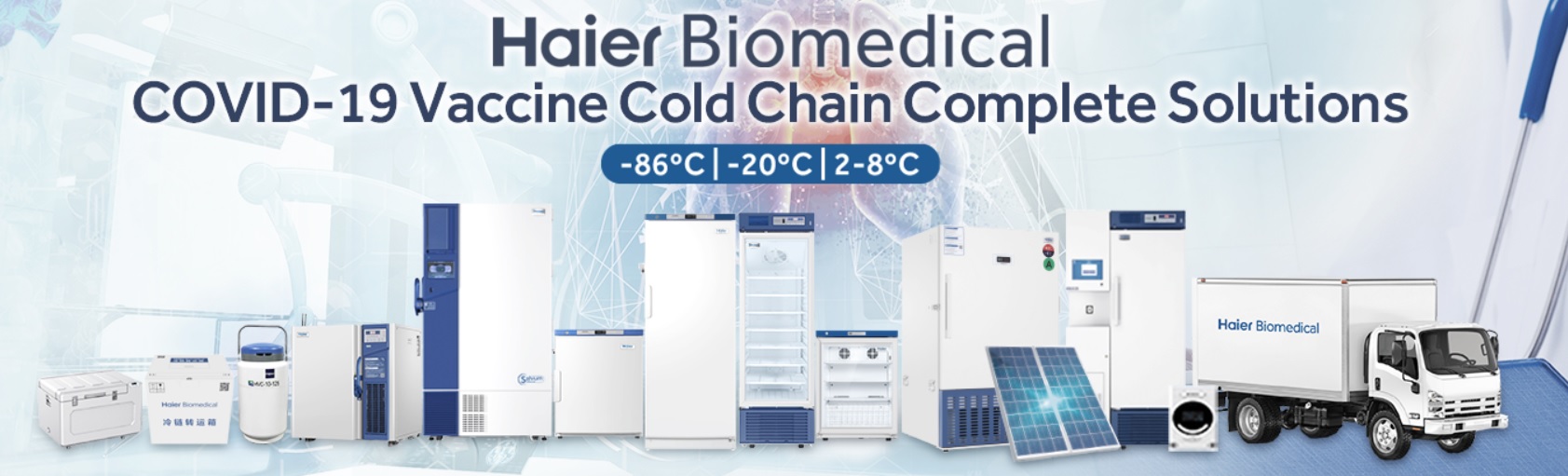 Повне рішення холодового ланцюга від Haier для забезпечення зберігання вакцин проти COVID-19