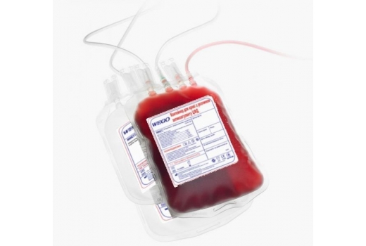 Контейнер для крові WEGO з розчинами CPD-SAGM 450/450/450 мл з аксесуарами - 1