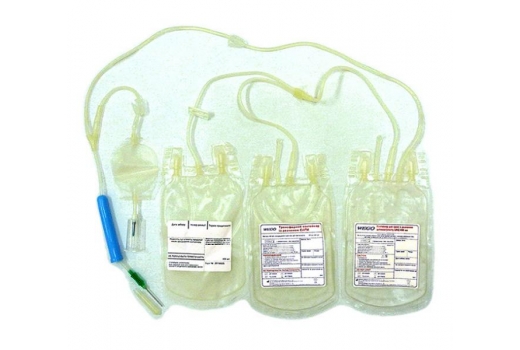 Контейнер для крові WEGO з розчинами CPD-SAGM 450/450/450 мл з аксесуарами - 2