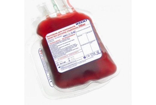 Контейнер для компонентів крові WEGO порожній 350/350 мл - 1