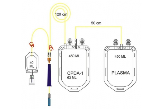 Контейнер для крові WEGO з розчином CPDA-1 450/450 мл з аксесуарами - 3