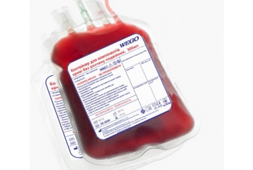 Контейнер для компонентів крові WEGO порожній 300/300 мл - 1